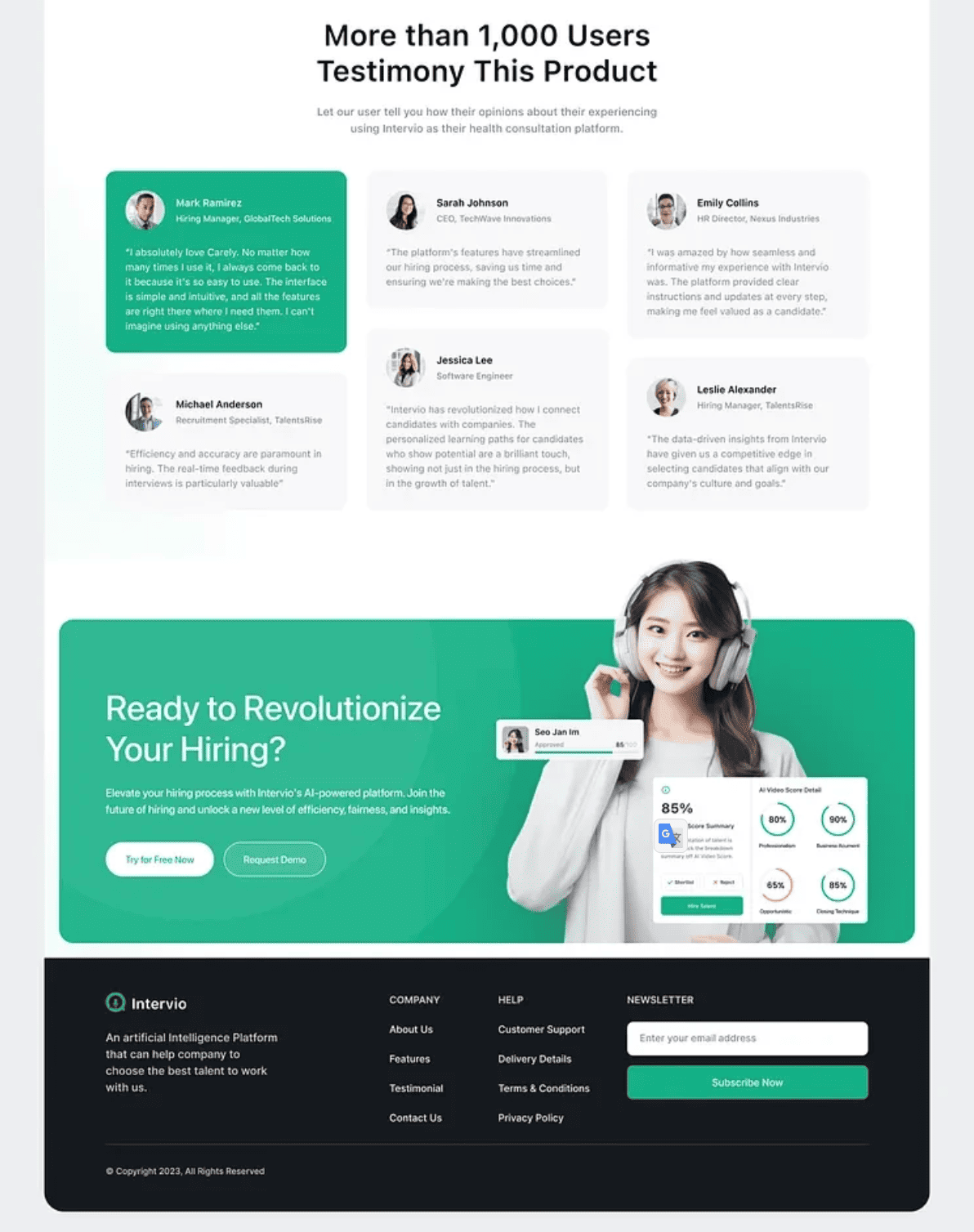 Net Clever Solutions Creative Digital Agency - Portfolio - AI interview Plattform