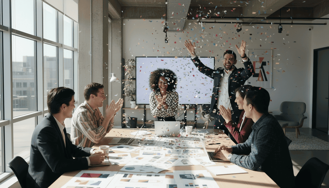 Visual marketing for small businesses team working on brand strategy and creative planning Net Clever Solutions