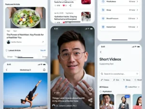 AI-powered course mobile app interface featuring personalized learning dashboards and adaptive content delivery system