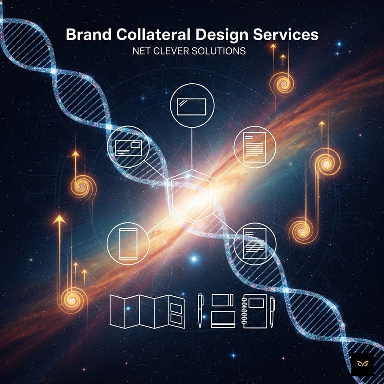 Brand collateral design services focused on cohesive marketing materials and professional brand representation