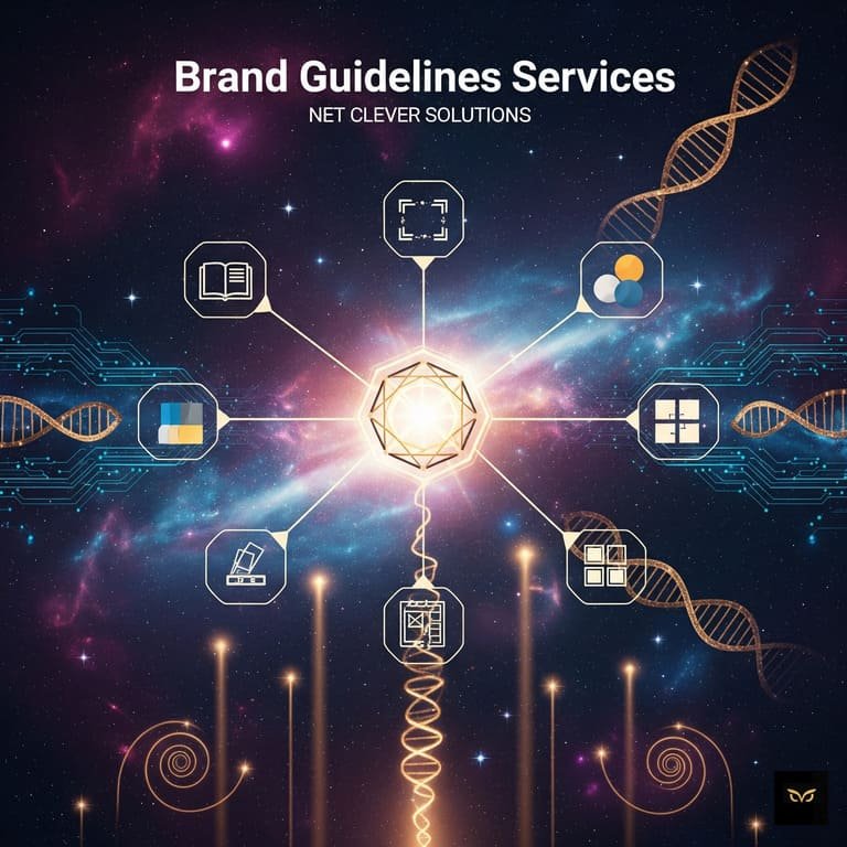 Brand guidelines services focused on visual standards, consistency systems, and long-term brand alignment