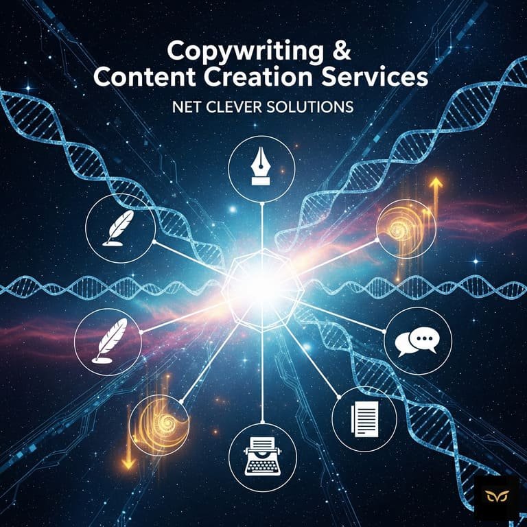 Copywriting and content creation services focused on strategic messaging, brand voice, and conversion-driven communication