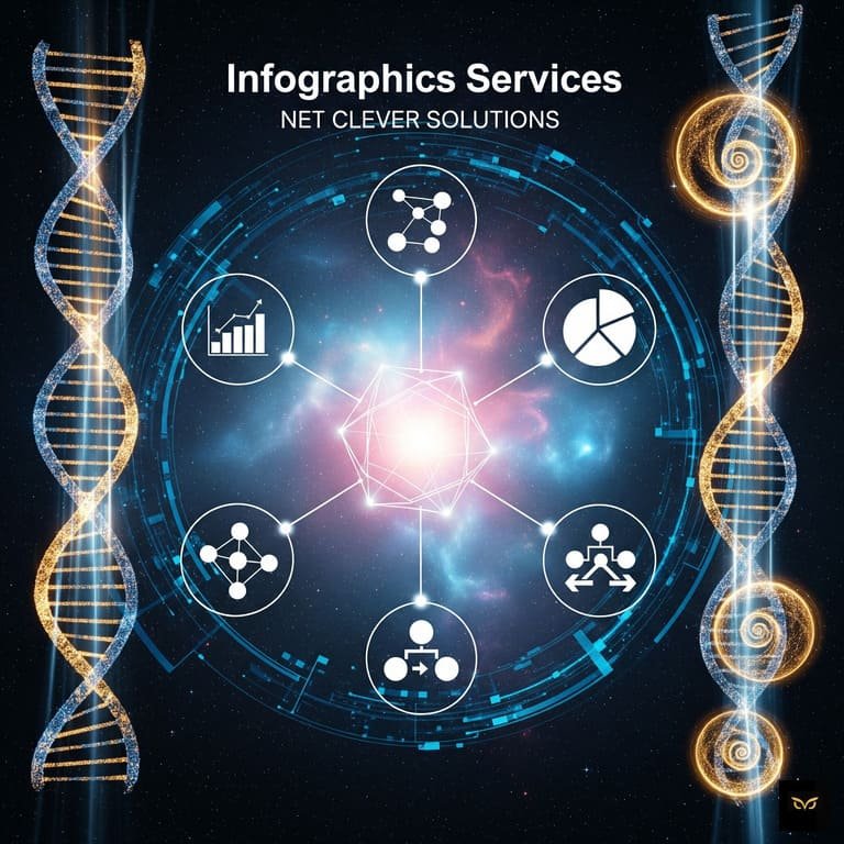 Infographics services focused on data visualization, clarity, and strategic visual communication