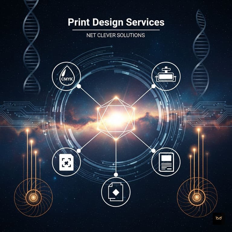 Print design services focused on high-quality branded materials and consistent offline brand presentation