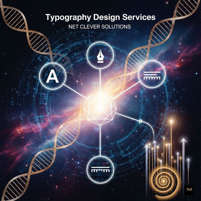 Typography design services focused on brand readability, visual hierarchy, and strategic type systems