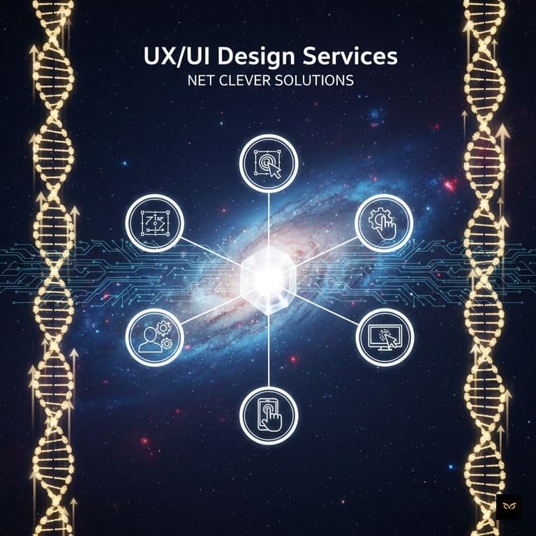 UX/UI design services focused on intuitive interfaces, user-centered architecture, and seamless digital interaction