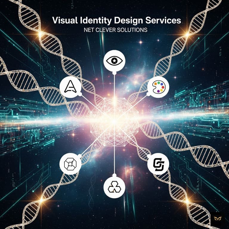 Visual identity design services focused on cohesive branding, recognition, and strategic brand consistency