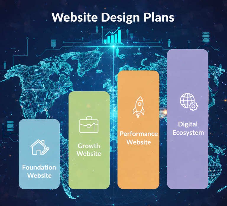 Professional website design and development plans tailored for growing businesses